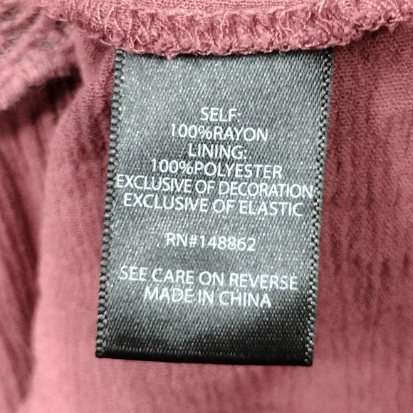 Torrid Hanky Hem Mini Dress Women's 1X Burgundy Babydoll Retro 90s Y2K Romantic - Picture 9 of 9